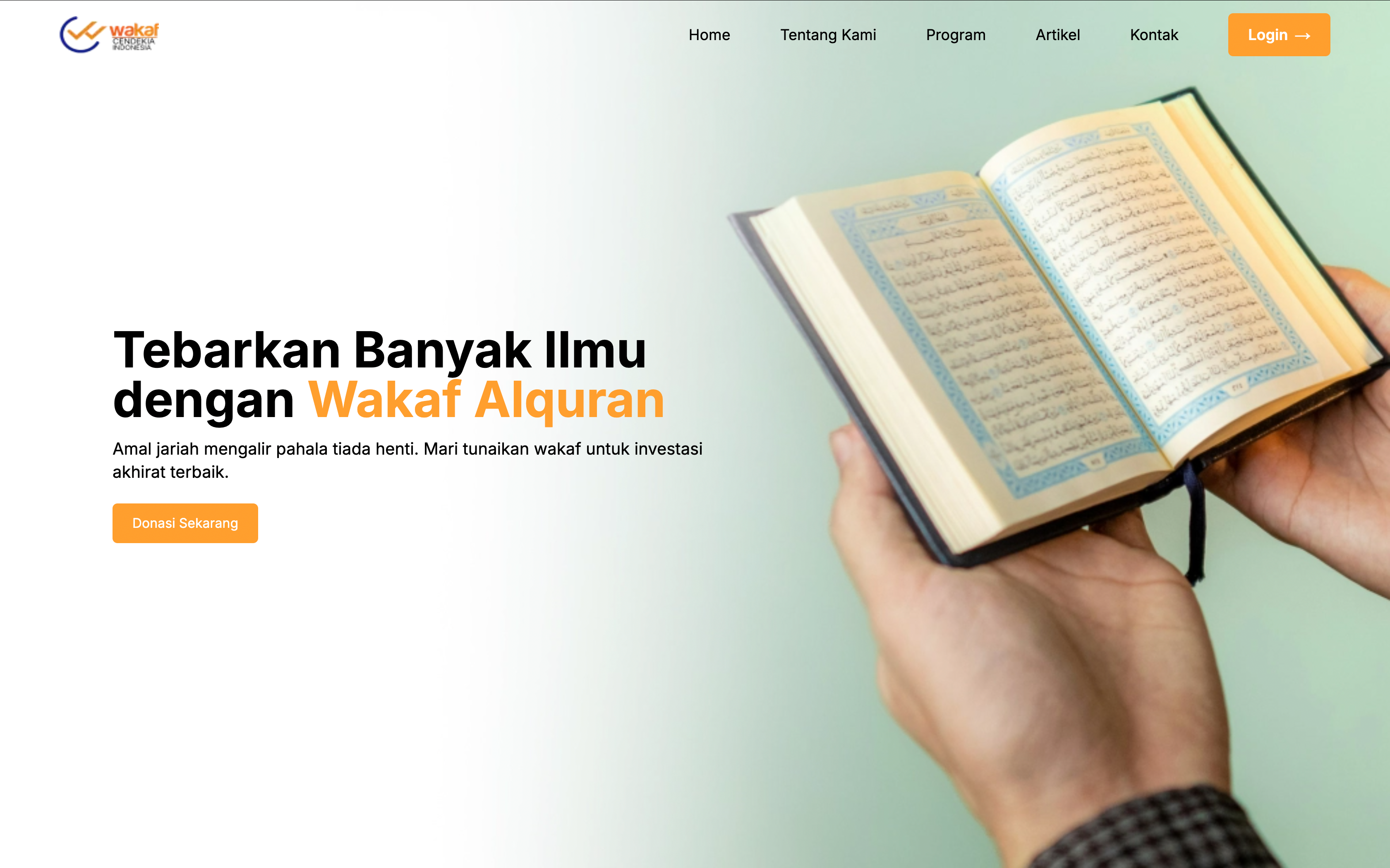 Wakafcendekia Landing Page